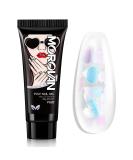 Morovan Poly Gel Nail 60ml - Clear Heart Glitter Color for Nail Art | Long Lasting DIY Salon Manicure & Nail Enhancement Gifts - Buy Online on GoSupps.com