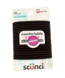 Scunci Brown No Damage Hair Elastics, 18 Count - Gentle and Secure Hold - Buy Online on GoSupps.com