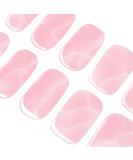 Danni & Toni Pink Bliss Half Hardened Gel Nail Foils - Shiny Pink & White Self-Adhesive Nail Wraps | 28 Stickers for Stunning Nail Designs - Buy Online on GoSupps.com