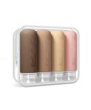 Yinke 90ml silicone travel bottles set 4 pieces of leak-proof container travel bottles for filling traveling travel essentials refillable travel bottles for shampoo cream rinse BPA-free and TSA-tested earth color palette - Buy Online on GoSupps.com
