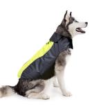 Flashseen Dog Raincoat XXL Green - Lightweight & Waterproof Dog Jacket with Reflective Strip and Leash Hole - Winter Vest for Large Dogs - Safety Coats for Puppies - Buy Online on GoSupps.com