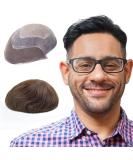 Shop Lordhair Knotless Toupet for Men - Skin Injected Human Hair System 8x10 Inch Medium Dark Brown (4#) - International Shipping Available - Buy Online on GoSupps.com