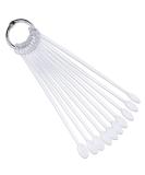 Beauticom 100 Piece Clear Plastic Spoon Shaped False Nail Tip Sticks Chart Fan with Metal Ring Holder - Nail Polish Swatch & Practice Nail Art Display Tool - Buy Online on GoSupps.com