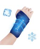 Tolaccea Wrist Ice Pack Wrap & Heating Pad - Hot & Cold Therapy Brace for Pain Relief - Carpal Tunnel, Arthritis, Tendonitis - Medium Size - Buy Online on GoSupps.com