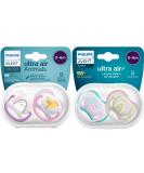 Buy Philips Avent Ultra Air Pacifiers for Babies 0-6 Months | 4-Pack with Transport & Sterilization Box - International Shipping Available - Buy Online on GoSupps.com