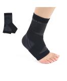 Adjustable Compression Ankle Brace - Strong Sports Support - 1 Pair (Black) - International Shipping - Buy Online on GoSupps.com
