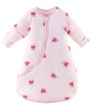 Chilsuessy Baby Sleeping Bag Winter 3.5 Tog | 100% Cotton Soft Sleep Bag for Infant/Toddler | Detachable Sleeves | Strawberry Rabbit Design | 2-4 Years - Buy Online on GoSupps.com