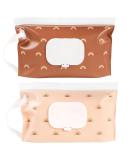 Sannix Reusable Baby Wet Wipes Bag for On-the-Go - 2 Box Holder Brown Bohemian Design | Eco-Friendly & Portable - Buy Online on GoSupps.com