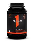 Rule One Proteins, R1 Protein - Chocolate Fudge, 25g Fast-Acting, Super-Pure 100% Isolate and Hydrolysate Protein Powder with 6g BCAAs for Muscle Growth and Recovery, 2lbs Chocolate Fudge 2 Pound (Pack of 1) - Buy Online on GoSupps.com