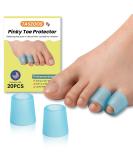 Toe Sleeves (20pcs Blue) - Gel Toe Protectors with Aloe Vera for Corns Blisters Hammer Toes & Toenail Loss - Buy Online on GoSupps.com