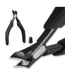 Toenail Clippers with Catcher - Best Podiatrist Tool for Ingrown Thick Toenails | Stainless Steel Precision Nippers for Men & Seniors - Buy Online on GoSupps.com