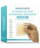 ViveCare Hydrocolloid Bandages 6x6 | Large Sterile Hydrocolloid Dressings for Blisters Burns & Bed Sores | Waterproof 5 Pack - Buy Online on GoSupps.com