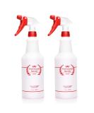 2 Pack 32 Oz Heavy Duty Plastic Spray Bottles - Red | All-Purpose Sprayer for Cleaning, Planting, Pet Care | Leak Proof, Adjustable Nozzle - Buy Online on GoSupps.com