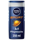 Buy Nivea Men Sport Shower Gel 250 ml - pH Skin-Friendly Vitalizing Fragrance & Mineral-Rich Formula for Body Face & Hair - New Version - Buy Online on GoSupps.com