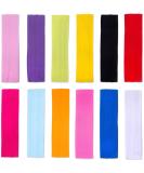 DERAYEE 12 Pack Sports Headbands - Colorful Sweatbands for Jogging Yoga Cycling & Fitness | International Shipping - Buy Online on GoSupps.com