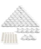 Newan 60 pieces of jaws Tiegel 10G10ml cream can empty can transparent crucible tap with screw cap jar with stickers ideal for make-up creams lotions mini crowds (white) - Buy Online on GoSupps.com