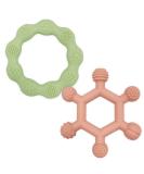 Buy BPA-Free Silicone Baby Toothbrush & Bite Ring Set | 2-Piece Dental Aid in Green & Pink Perfect Gifts for Newborns - Buy Online on GoSupps.com