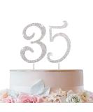 Happy Birthday Cake Topper - Silver Rhinestones Decoration for Stunning Birthday Cakes | International Shipping Available - Buy Online on GoSupps.com