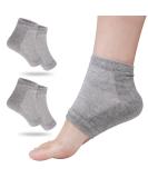 Hilph heel socks Gel Sock's open toe socks Moisturizing socks for cracked dry heel nursing heel day and night foot care gel socks for women and men 2 pairs gray gray - Buy Online on GoSupps.com