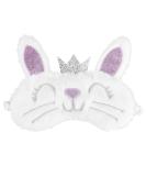 Plush Rabbit Sleep Mask for Women, Girls, and Kids - Cute Animal Eye Shade for Patch Sleeping - White Cartoon Blindfold Eyepatch - Buy Online on GoSupps.com