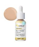 MyChelle Dermaceuticals Sun Shield Liquid SPF 30 Light/Medium (1 Fl Oz) - Tinted Sunscreen for All Skin With Oil-Absorbing Bentonite Clay - Use as Sheer Foundation or Makeup Primer for Matte Finish - Buy Online on GoSupps.com