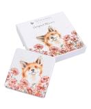 S2T Wrendale folding pocket mirror in gift box fox in poppy bed motif grey 70x70 cm - Buy Online on GoSupps.com