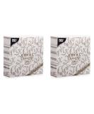 Buy Papstar Royal Collection Napkins - 50 Pack 1/4 Fold Damascato Brown 40x40 cm - International Shipping Available - Buy Online on GoSupps.com