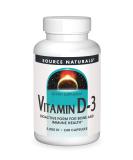 Source Naturals Vitamin D-3 5000 IU - 240 Capsules for Immune Support & Bone Health - Buy Online on GoSupps.com