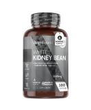 White Kidney Bean Extract 5000mg - 180 Vegan Capsules (6 Months Supply)- Enriched with Zinc & Chromium - High Strength Kidney Bean Supplement - Gluten Free - Made in The UK - Buy Online on GoSupps.com