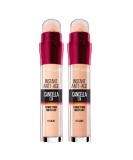 Maybelline New York Sponge Applicator & Erase Age Corrector Concealer 2-Pack | Instant Anti-Age Dark Circles 07 Sand + 01 Light - Buy Online on GoSupps.com