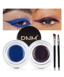 Evpct 2 in 1 Blue and Purple Gel Eyeliner Eyebrow Cream Pomade Set - Waterproof, Smudge Proof, Long Lasting - 0.21 Ounce (Pack of 1) - Buy Online on GoSupps.com