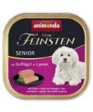 Animonda of the finest senior dog food wet food for older dogs from 7 years with poultry + lamb 22 x 150 g with poultry + lamb 1 piece (22 pack) - Buy Online on GoSupps.com