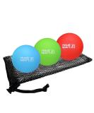 Resultsport Lacrosse Fascia Ball Massage Set - 3 Piece - Plantar Fasciitis Relief Foot & Trigger Point Massage Deep Tissue Myofascial Relief - Blue/Red/Green - Buy Online on GoSupps.com
