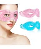 Buy 2-Piece Reusable Cooling Eye Mask Set | Gel Eye Masks for Tired & Dry Eyes - Soothing Heat & Cool Therapy - Buy Online on GoSupps.com