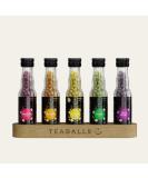 Teaballs Rainbow Tea Set - Raspberry Orange Wild Berry Lemon Mint | 150-375 Cups of Sugar-Free Hot & Iced Tea | Free Wooden Display - Buy Online on GoSupps.com