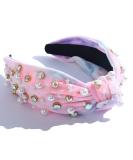 Crystal Embellished Knotted Headbands for Women | Pink & Green Velvet Hair Accessories - Buy Online on GoSupps.com