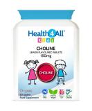 Health4All Kids Choline 150mg Chewable 60 Tablets - Vegan Children's Memory and Learning Support Supplement - Buy Online on GoSupps.com