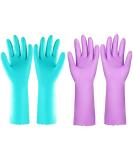 Eygood rinse gloves with cotton inner lining Cleaning gloves latex -free Washing gloves Reusable kitchen gloves waterproof household gloves for cleaning work (2 pairs) m (2 -pack) - Buy Online on GoSupps.com