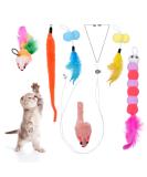 Loudhhe 6-Piece Interactive Cat Toy Set - Hanging Door Frame Springs & Mice for Cats to Combat Boredom | International Shipping Available - Buy Online on GoSupps.com