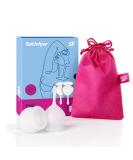 Buy Satisfyer Feel Good Menstrual Cup Set - Reusable & Sustainable 15ml & 20ml | Easy Cleaning Transparent | International Shipping - Buy Online on GoSupps.com
