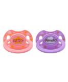 Buy LittleForBig Large Shield Pacifier Set - Adult Size Pink & Purple Monster | International Shipping Available - Buy Online on GoSupps.com