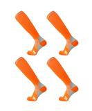 Compression Socks (2 Pair) 20-30 mmHg Circulation Stockings for Men and Women | Support for Cycling, Running | L-XL Orange - Buy Online on GoSupps.com