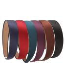 LONEEDY 6 Pack Hard Headbands - 1 Inch Wide Non-Slip Ribbon Hairband for Women, Deep Color Set - Buy Online on GoSupps.com