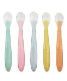 5Pcs Multicolor Silicone Baby Spoons for Infant Weaning & Toddlers - Baby Feeding & Learning Cutlery Set - Buy Online on GoSupps.com