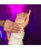 Luvadeyo 24 PCs Yellow White Flower Press-On Nails | Long Summer Ballerina Fake Nails with Glue for Women - Buy Online on GoSupps.com