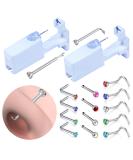 Firstomato 2 Pack Self-Use Nose Piercing Gun Kit - Painless & Allergy-Free with Hypoallergenic Studs - Includes 2 Piercers + 13 Studs - Buy Online on GoSupps.com