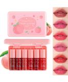 6 Colors Peach Lip Tint Stain Set | Long-Lasting Korean Lip Gloss | Multi-Use Non-Sticky Lip & Cheek Tint | Shop Internationally - Buy Online on GoSupps.com