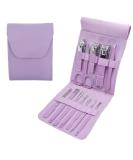 ZHIYE 12 Pcs Stainless Steel Nail Clippers Set - Professional Manicure Pedicure Kit in Purple - Buy Online on GoSupps.com