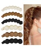 Hapdoo 6PCS Bow Oval Banana Clips Hair  Banana Hair Clips for Medium Hair  Matte Strong Hold Ponytail Bun Holder  Hair Jaw Clips Barrettes Styling Accessories for Women Girls Bow and Oval - Buy Online on GoSupps.com