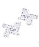 Semetall 2Pack Mini 2" Hand Measuring Gauge for Quilting Sewing and Patchwork Plastic Silver 2 Inch - Buy Online on GoSupps.com